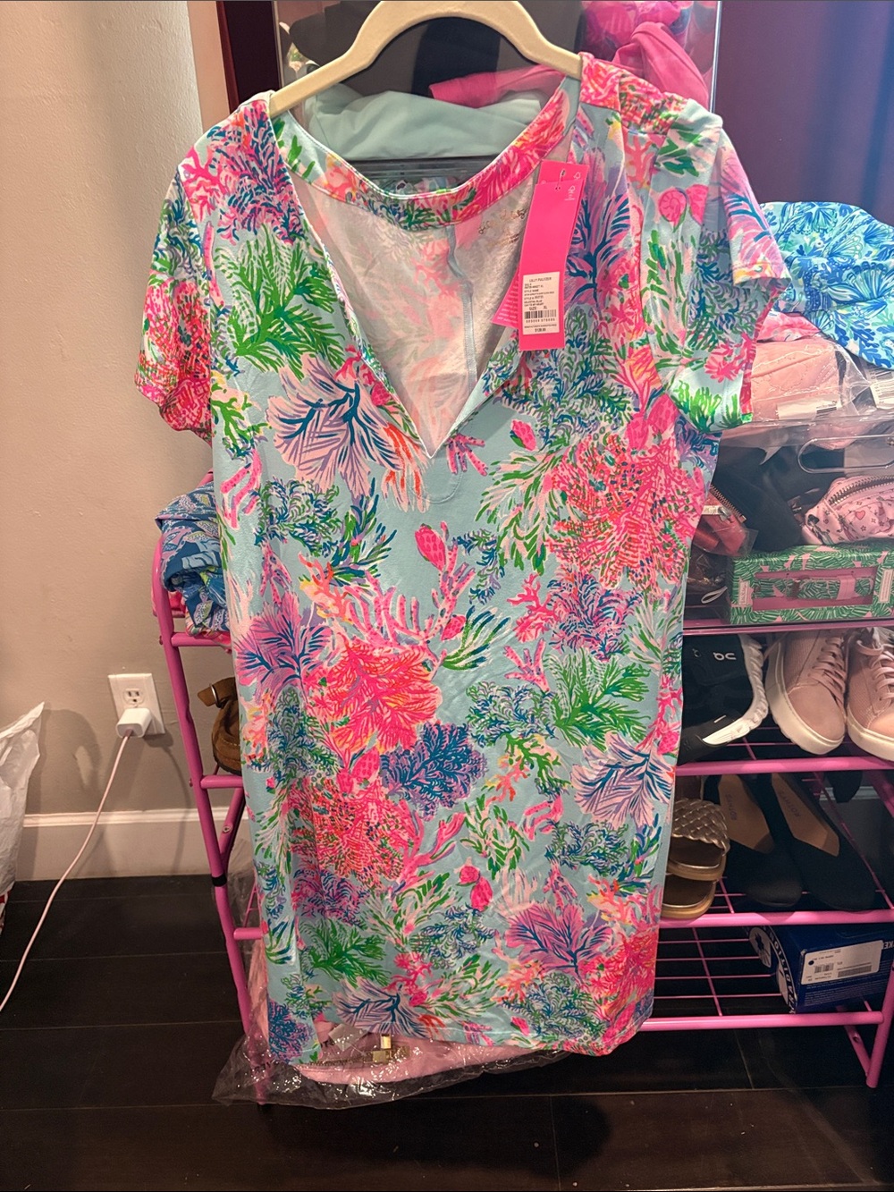 Lilly Pulitzer Sophiletta UPF 50+ Dress Cay To My Heart XL NWT